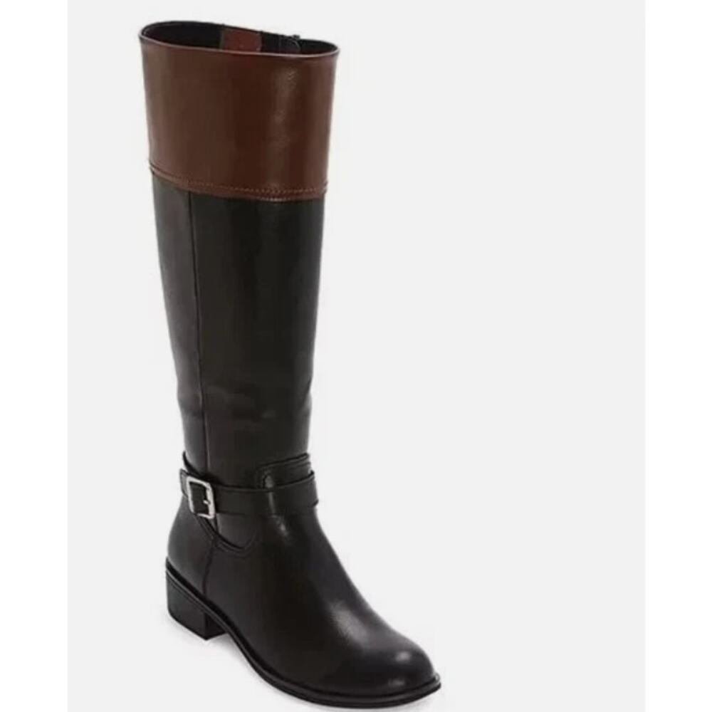 St. John's Bay Womens Danwood Block Heel Riding Boots